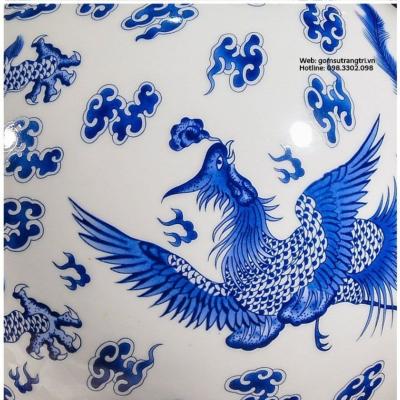 BÌNH VẼ TAY LONG PHƯỢNG VỜN MÂY